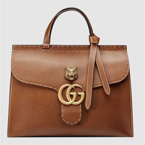 gg marmont top handle leather satchel gucci|gg marmont large shoulder bag.